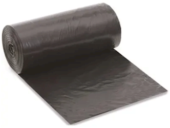 60 GALLON, 0.9 MIL, 38" X 58", BLACK, RENOWN, 20 BAGS/ROLL, 5 ROLLS/CT LARGE